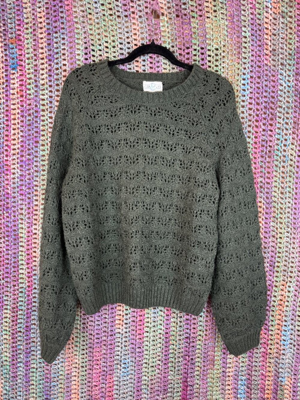 Jun & Ivy Olive Green Sweater (Size L)